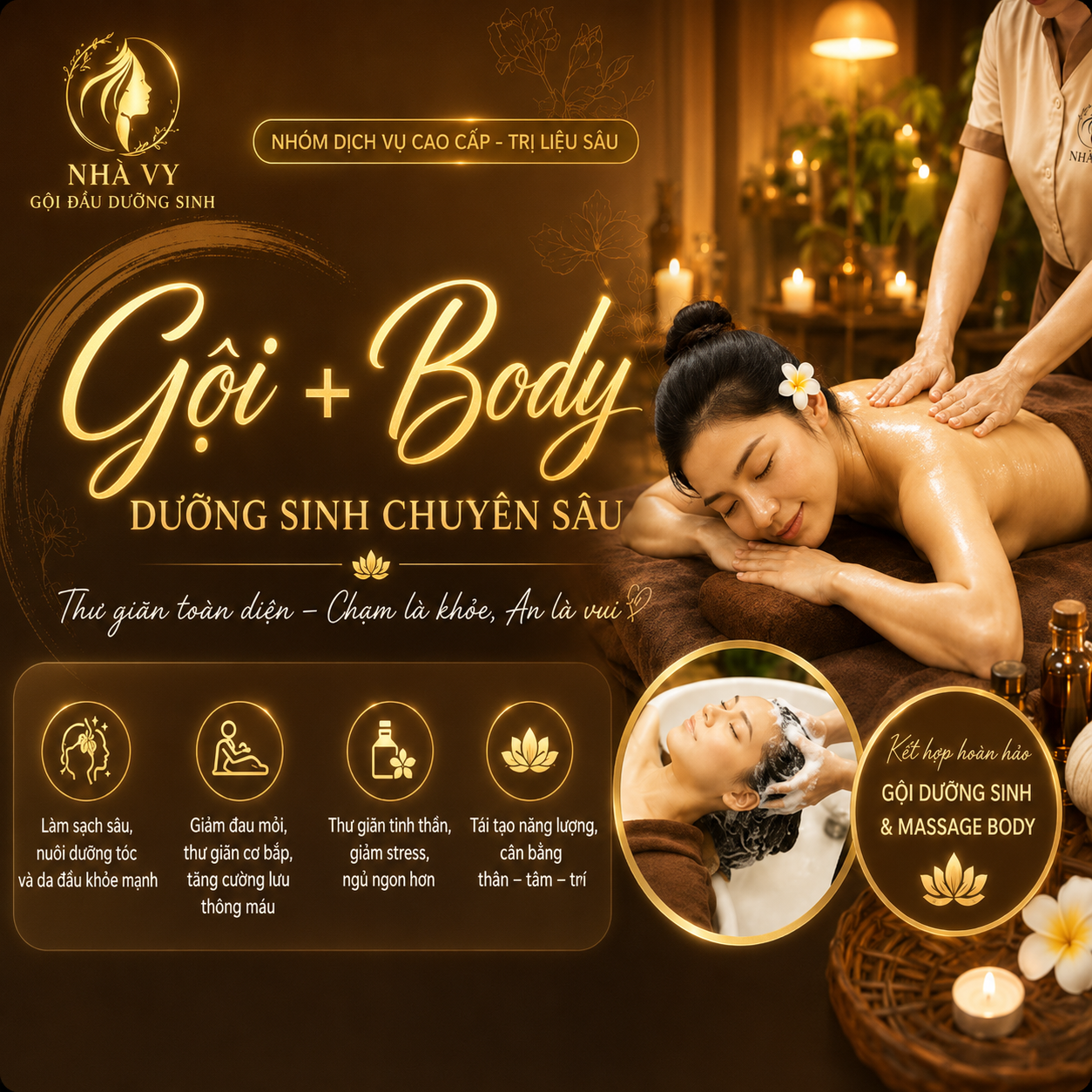 Gội - Body Chuyên Sâu Cao Cấp – Trải Nghiệm Thư Giãn Toàn Thân Tại Nhà Vy